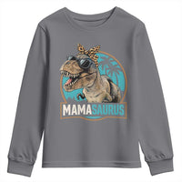 Mamasaurus Funny Dinosaur Mama Youth Sweatshirt Mothers Day Family Matching