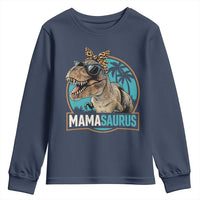 Mamasaurus Funny Dinosaur Mama Youth Sweatshirt Mothers Day Family Matching