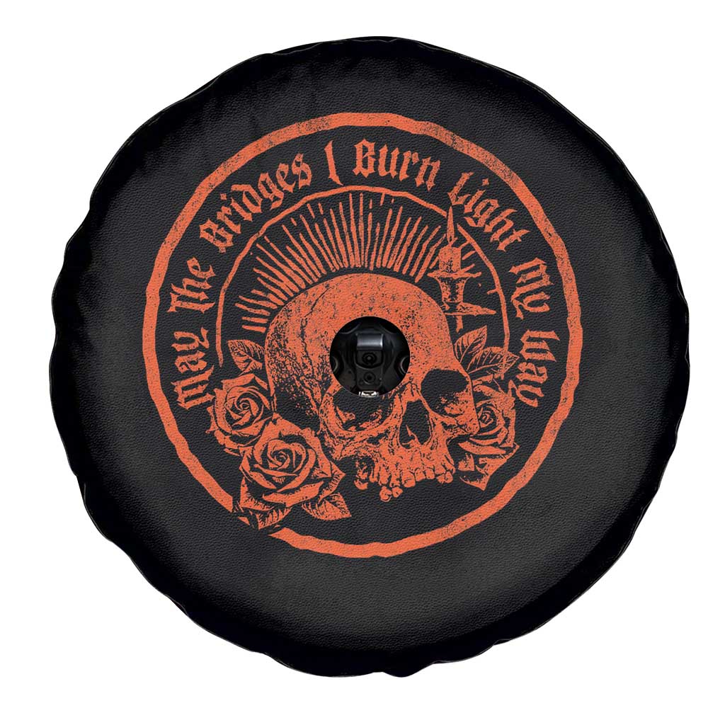 May The Bridges I Burn Light My Way Spare Tire Cover Gothic Skull