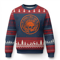 May The Bridges I Burn Light My Way Ugly Christmas Sweater Gothic Skull