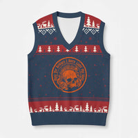 May The Bridges I Burn Light My Way V-Neck Knit Sweater Vest Gothic Skull