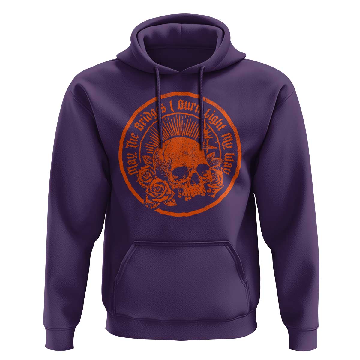 May The Bridges I Burn Light My Way Hoodie Gothic Skull