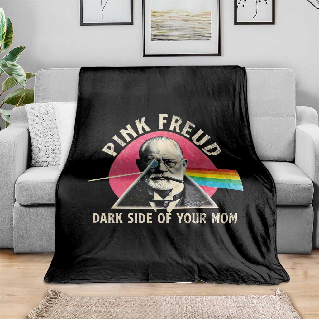 Pink Freud Dark Side Of Your Mom Throw Blanket Psychoanalysis Joke