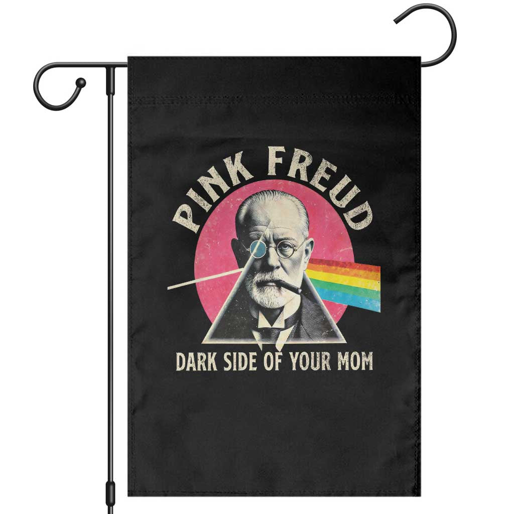Pink Freud Dark Side Of Your Mom Garden Flag Psychoanalysis Joke