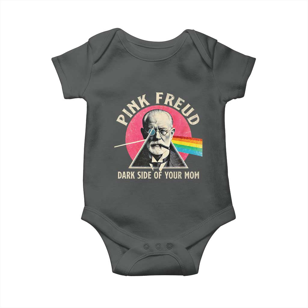 Pink Freud Dark Side Of Your Mom Baby Onesie Psychoanalysis Joke