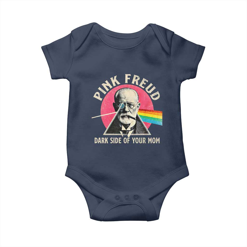 Pink Freud Dark Side Of Your Mom Baby Onesie Psychoanalysis Joke