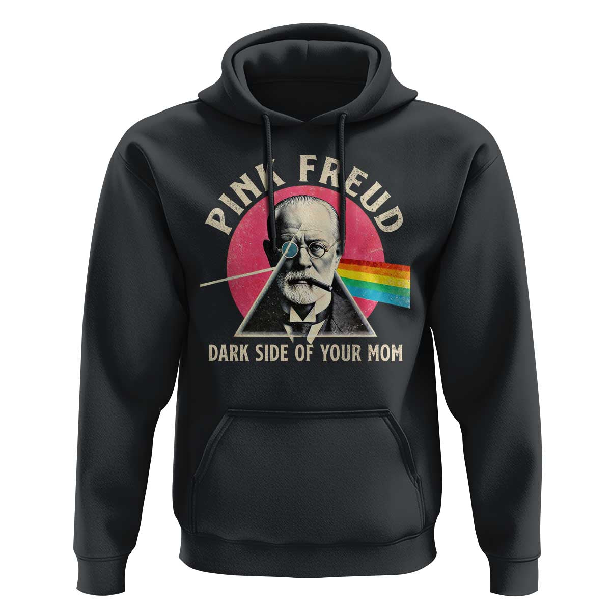 Pink Freud Dark Side Of Your Mom Hoodie Psychoanalysis Joke