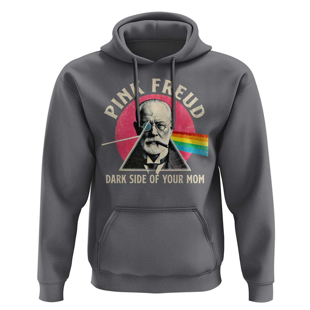 Pink Freud Dark Side Of Your Mom Hoodie Psychoanalysis Joke