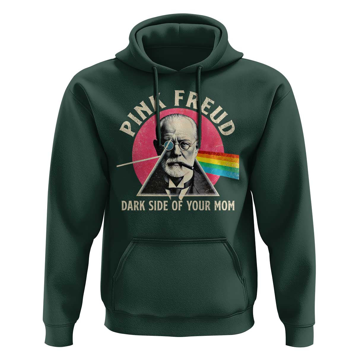Pink Freud Dark Side Of Your Mom Hoodie Psychoanalysis Joke