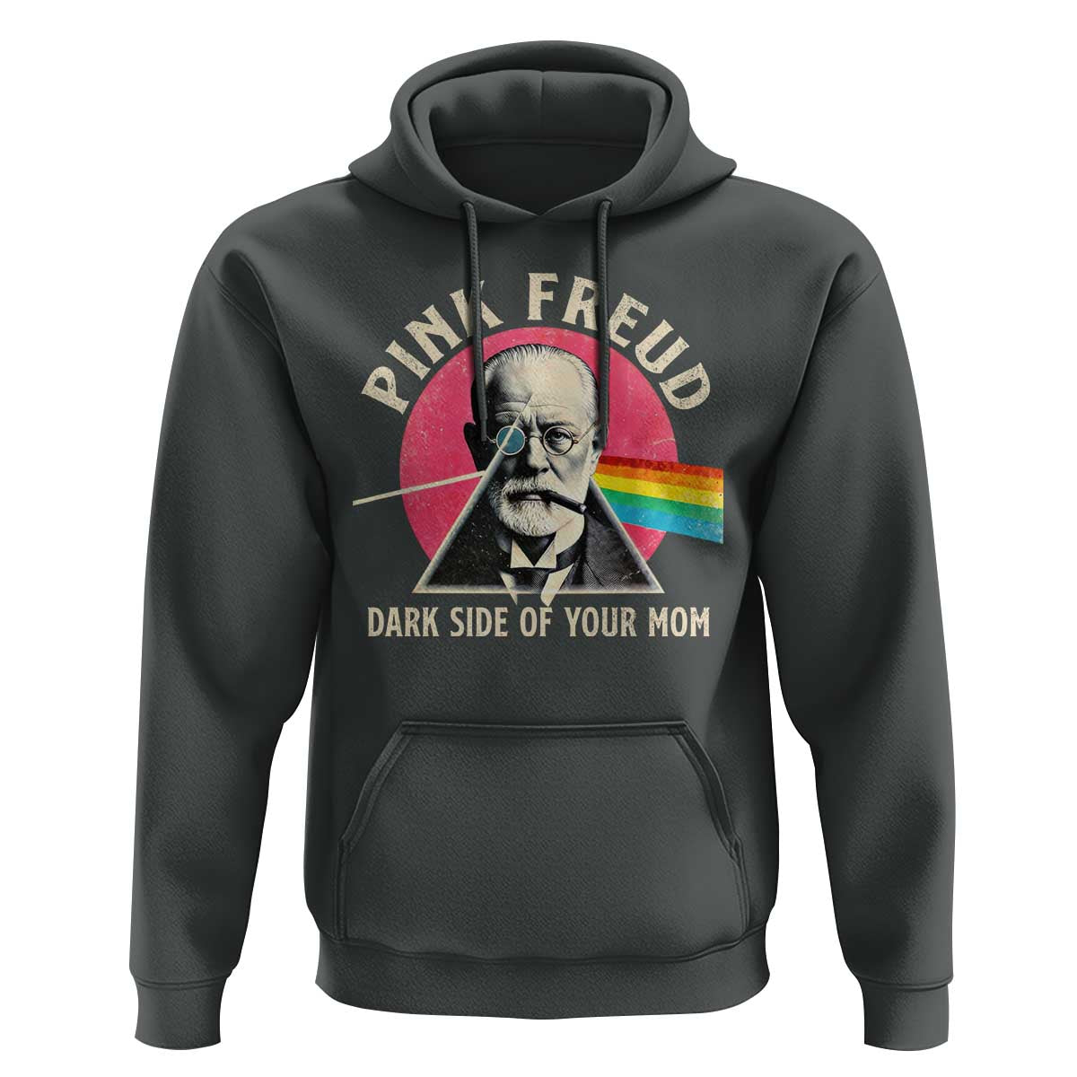 Pink Freud Dark Side Of Your Mom Hoodie Psychoanalysis Joke