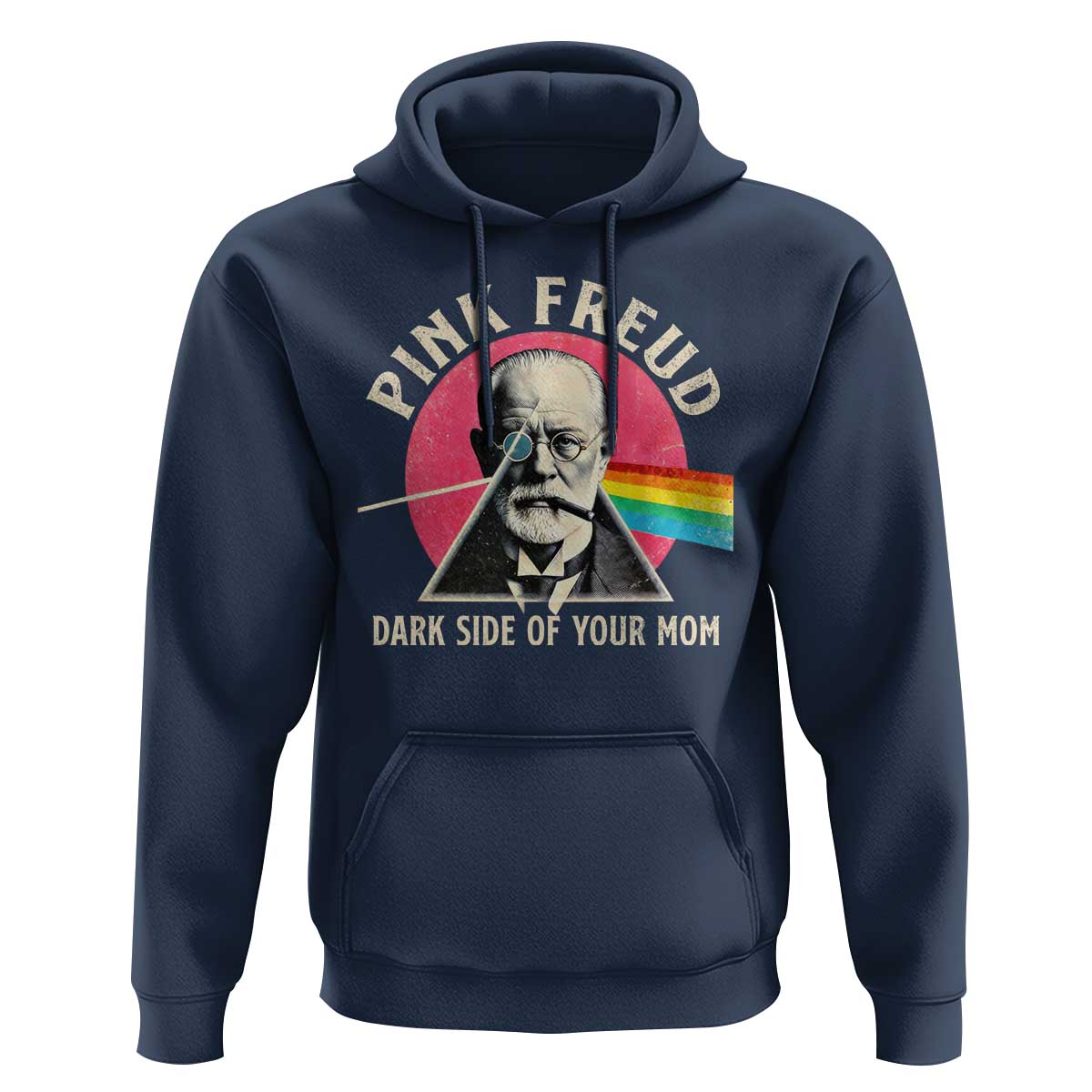 Pink Freud Dark Side Of Your Mom Hoodie Psychoanalysis Joke