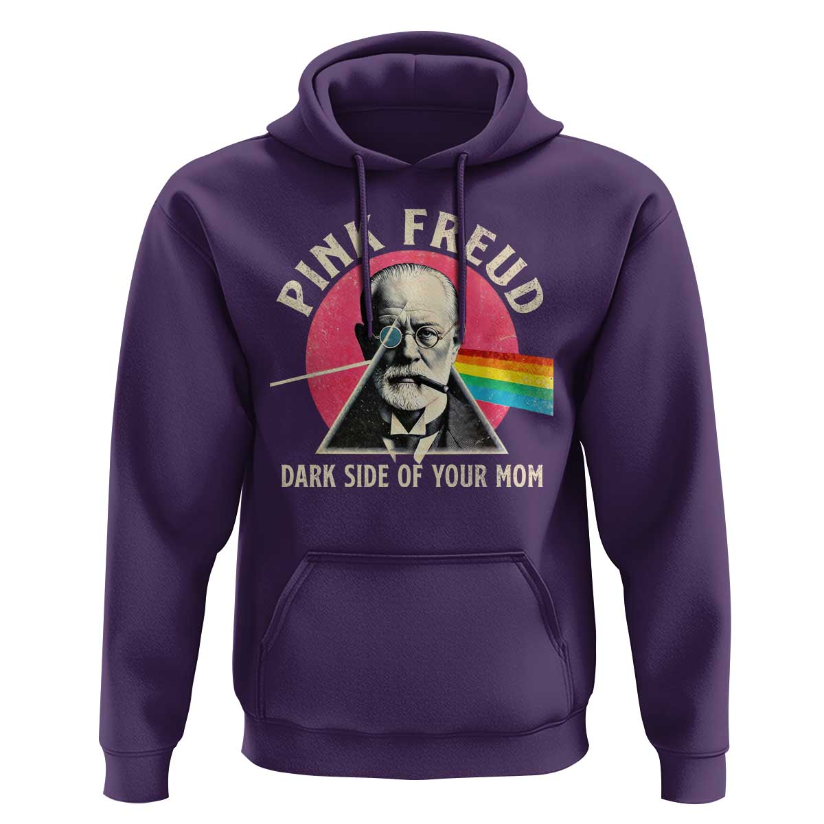 Pink Freud Dark Side Of Your Mom Hoodie Psychoanalysis Joke