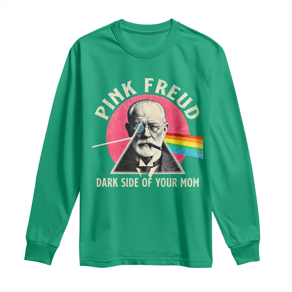 Pink Freud Dark Side Of Your Mom Long Sleeve Shirt Psychoanalysis Joke