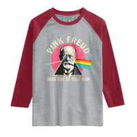 Pink Freud Dark Side Of Your Mom Raglan Shirt Psychoanalysis Joke