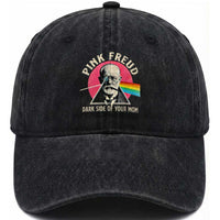 Pink Freud Dark Side Of Your Mom Washed Cotton Baseball Cap Psychoanalysis Joke