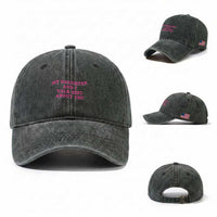 My Daughter And I Talk Shit About You Washed Cotton Baseball Cap Funny Mom Daughter Pink Groovy