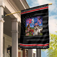 Cat Selfie with Bigfoot USA 250 Years Patriotic Garden Flag Funny 4th Of July Cat Graphic