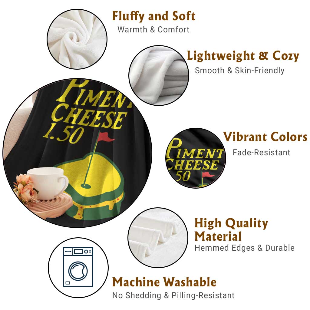 Pimento Cheese Throw Blanket Golf Foodie Golfer Tournament