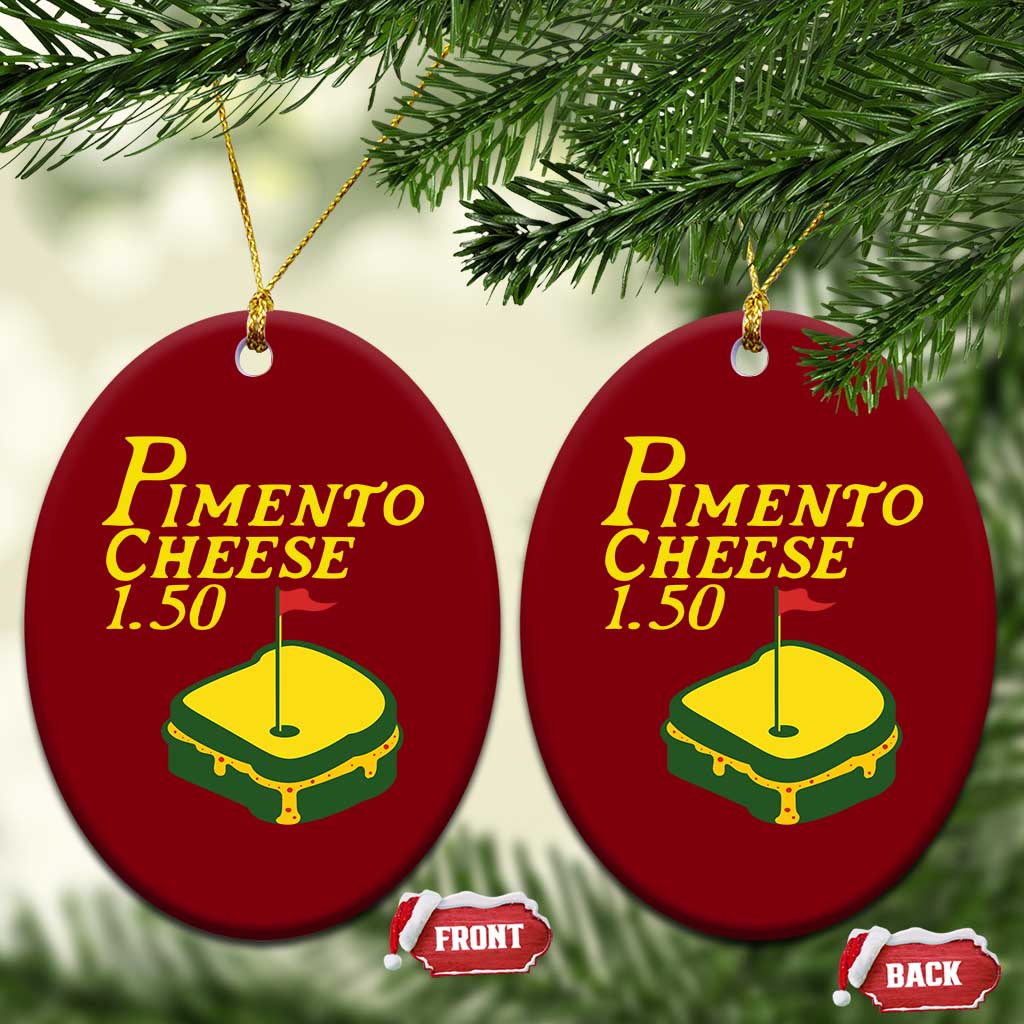 Pimento Cheese Ceramic Ornament Golf Foodie Golfer Tournament
