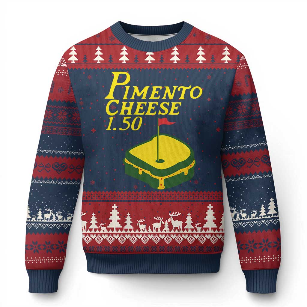Pimento Cheese Ugly Christmas Sweater Golf Foodie Golfer Tournament