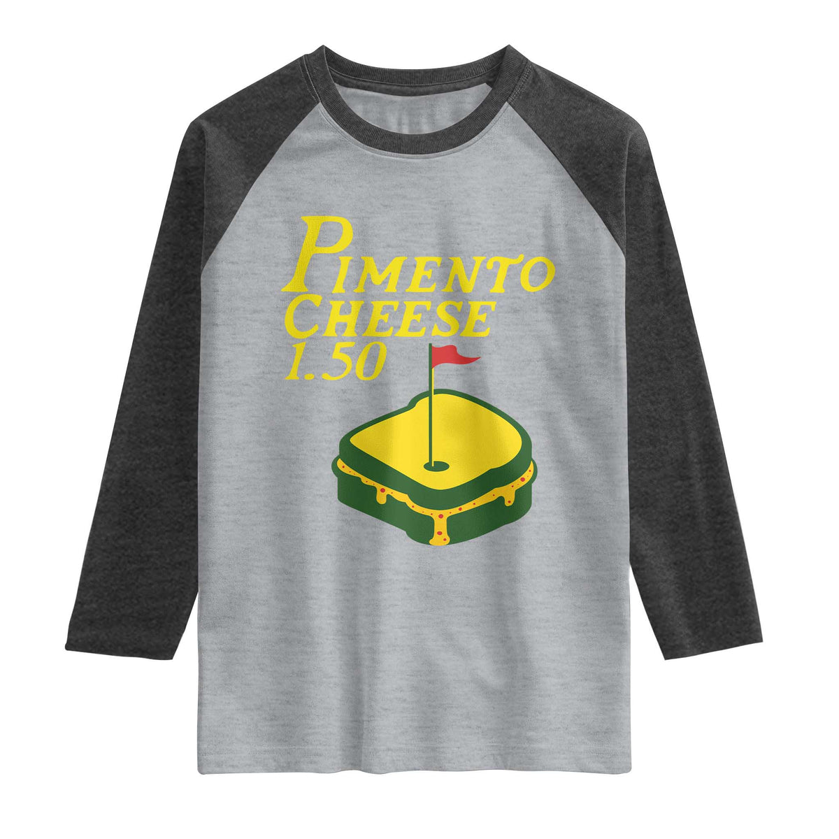 Pimento Cheese Raglan Shirt Golf Foodie Golfer Tournament