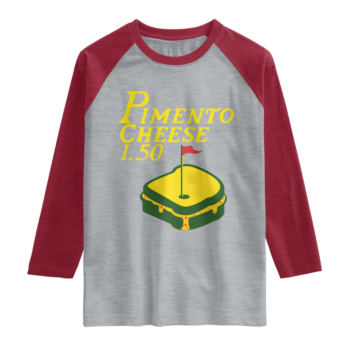 Pimento Cheese Raglan Shirt Golf Foodie Golfer Tournament