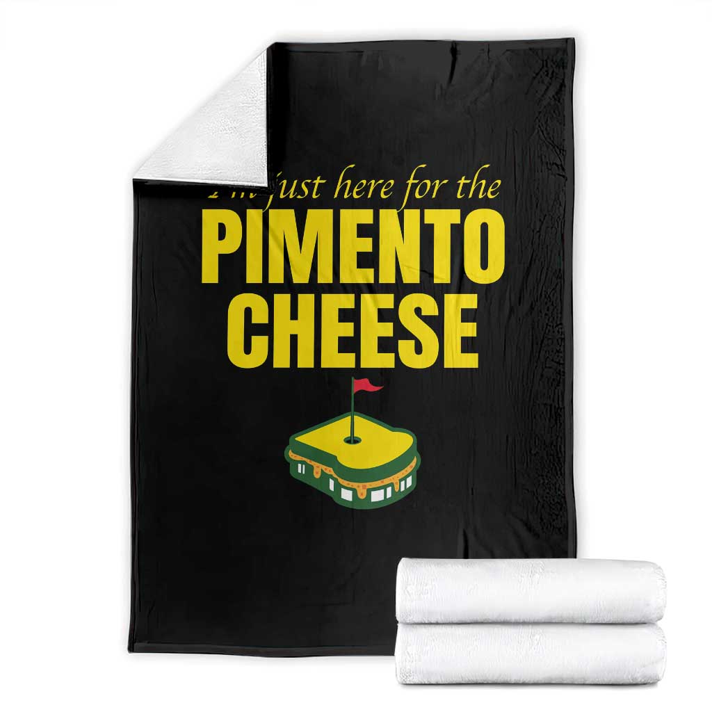 I'm Just Here For The Pimento Cheese Throw Blanket Funny Golf Foodie