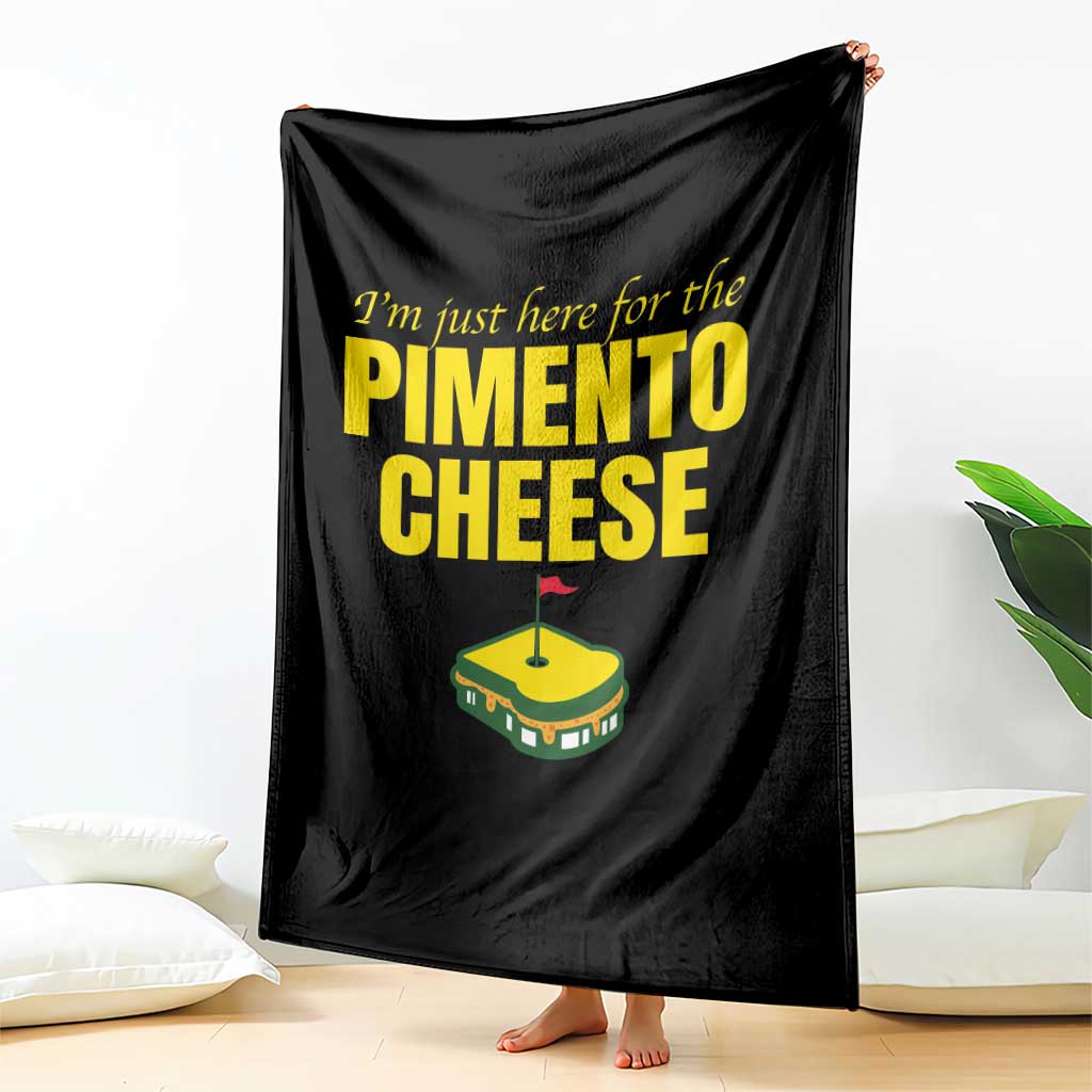 I'm Just Here For The Pimento Cheese Throw Blanket Funny Golf Foodie