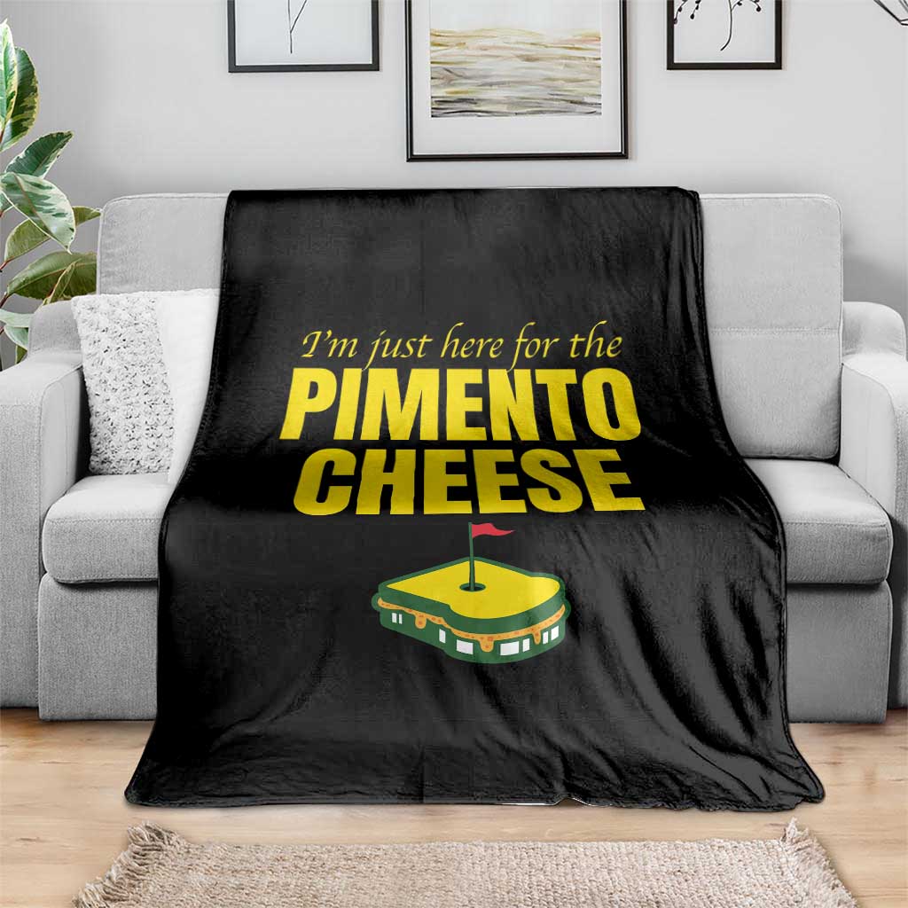 I'm Just Here For The Pimento Cheese Throw Blanket Funny Golf Foodie