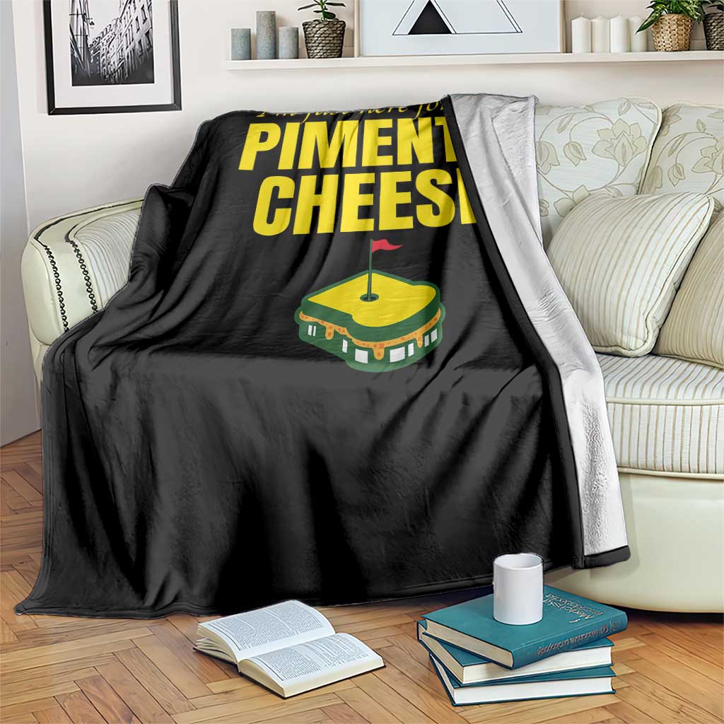 I'm Just Here For The Pimento Cheese Throw Blanket Funny Golf Foodie
