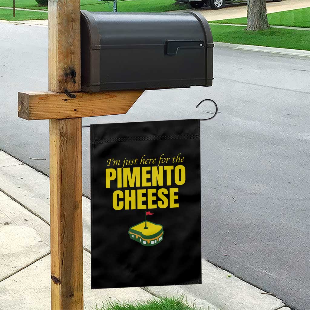 I'm Just Here For The Pimento Cheese Garden Flag Funny Golf Foodie