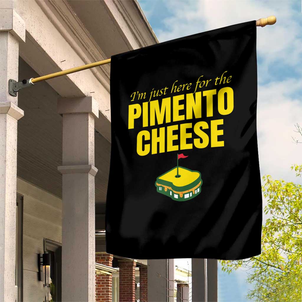 I'm Just Here For The Pimento Cheese Garden Flag Funny Golf Foodie