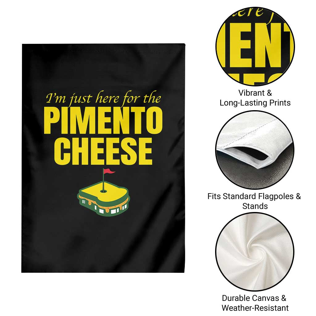 I'm Just Here For The Pimento Cheese Garden Flag Funny Golf Foodie