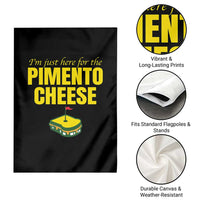 I'm Just Here For The Pimento Cheese Garden Flag Funny Golf Foodie