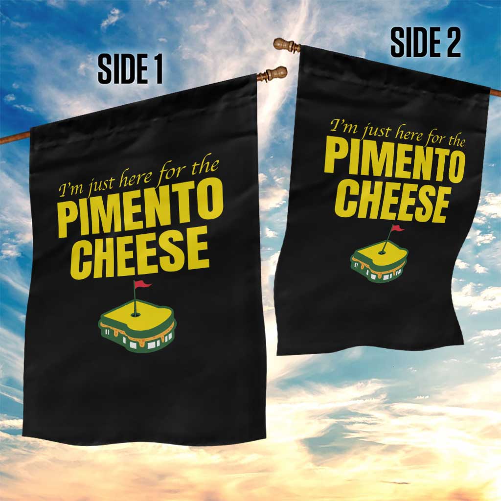 I'm Just Here For The Pimento Cheese Garden Flag Funny Golf Foodie
