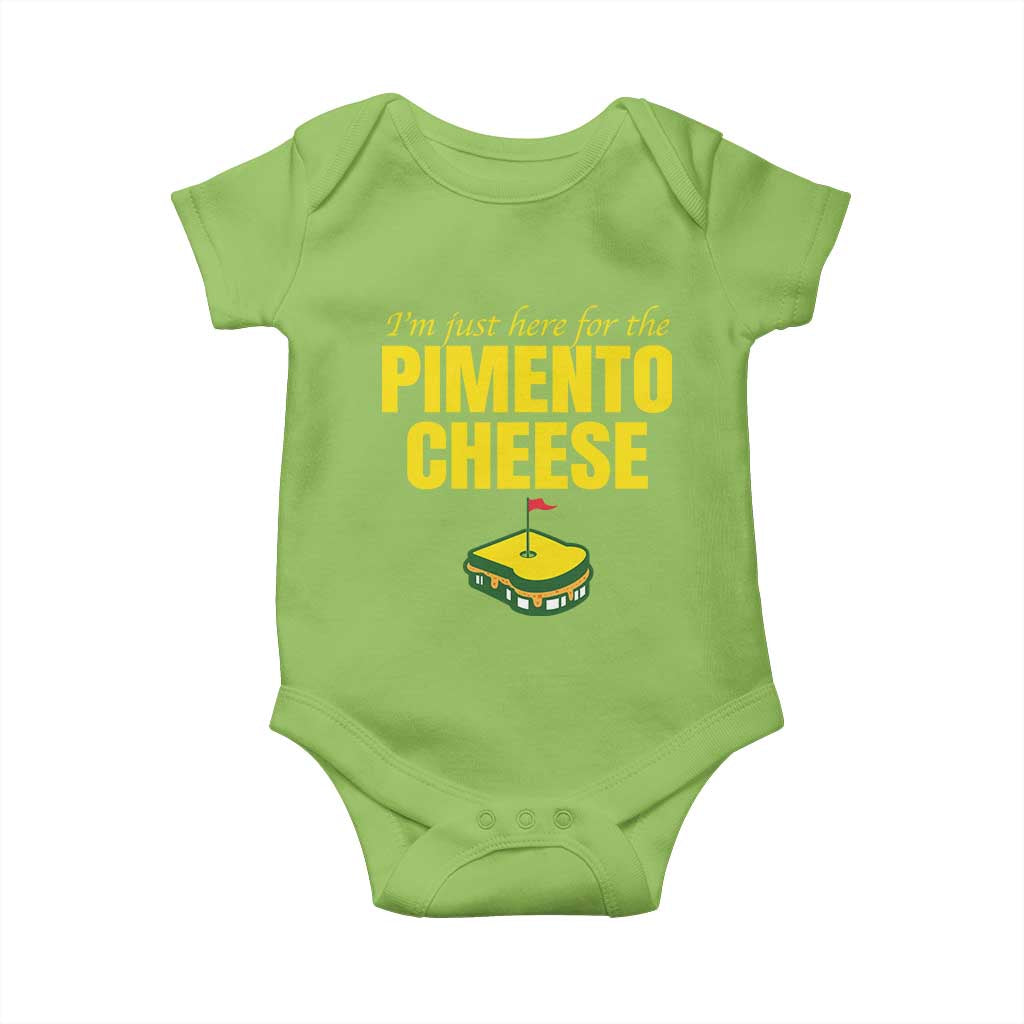 I'm Just Here For The Pimento Cheese Baby Onesie Funny Golf Foodie