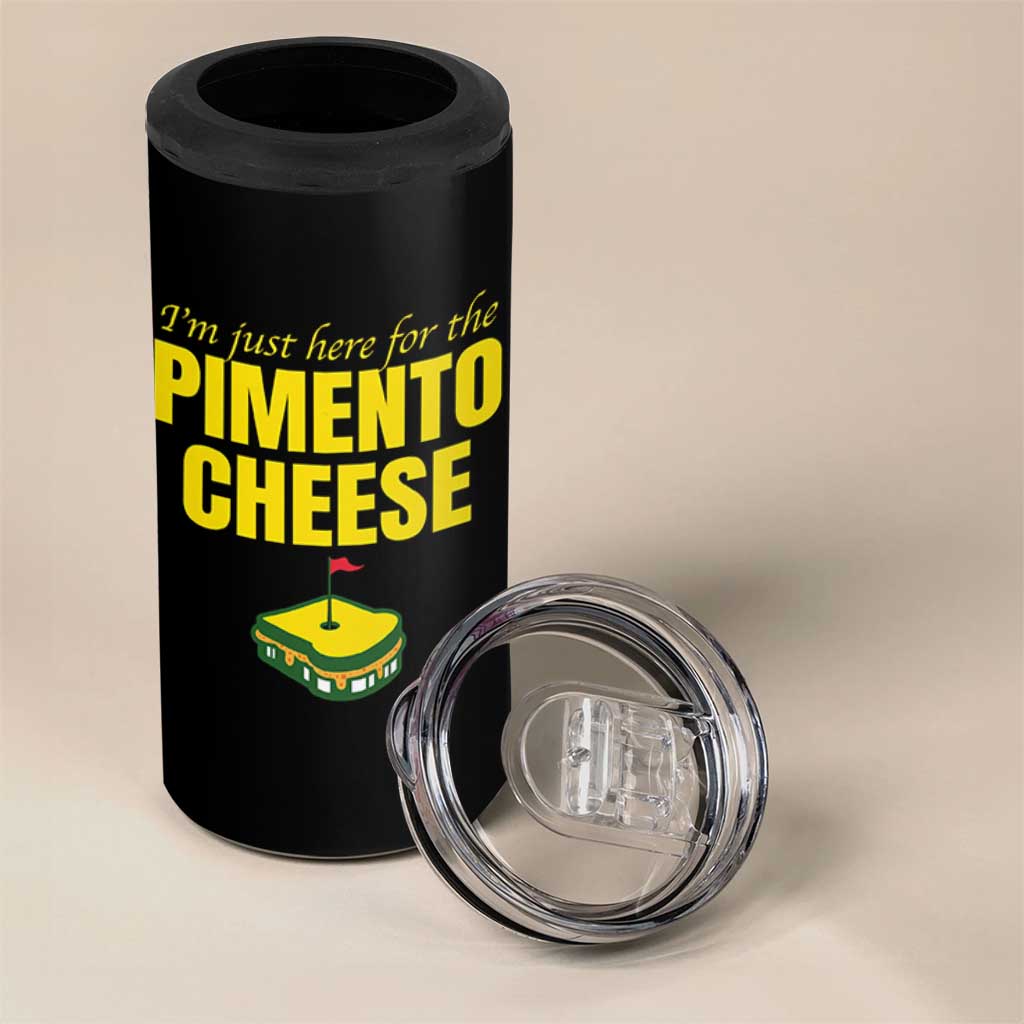 I'm Just Here For The Pimento Cheese 4 in 1 Can Cooler Tumbler Funny Golf Foodie