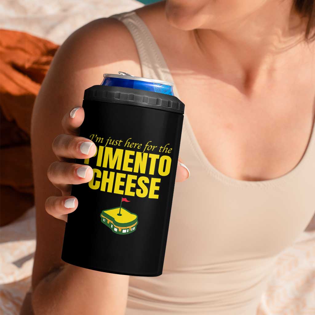 I'm Just Here For The Pimento Cheese 4 in 1 Can Cooler Tumbler Funny Golf Foodie