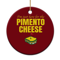 I'm Just Here For The Pimento Cheese Ceramic Ornament Funny Golf Foodie