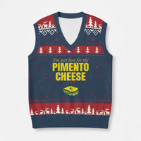 I'm Just Here For The Pimento Cheese V-Neck Knit Sweater Vest Funny Golf Foodie