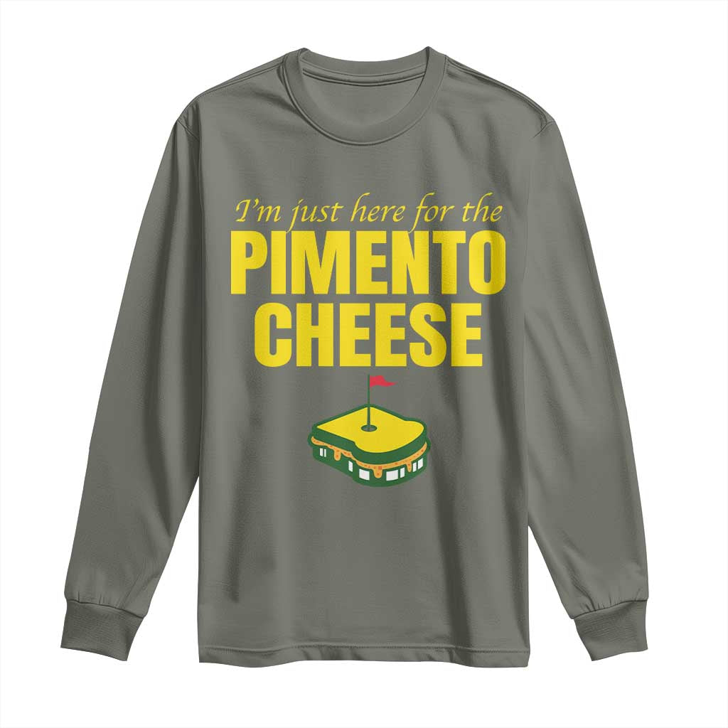 I'm Just Here For The Pimento Cheese Long Sleeve Shirt Funny Golf Foodie