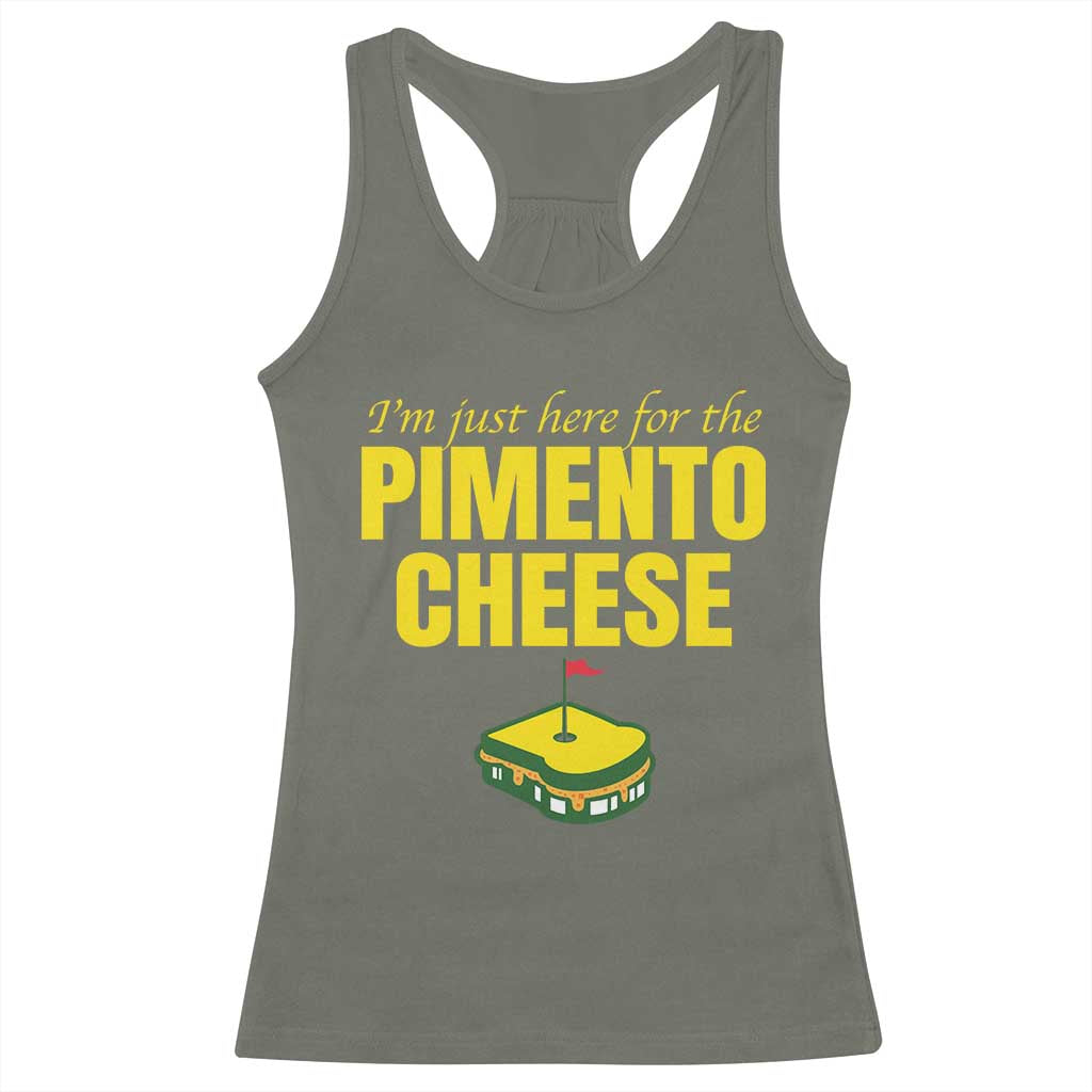 I'm Just Here For The Pimento Cheese Racerback Tank Top Funny Golf Foodie