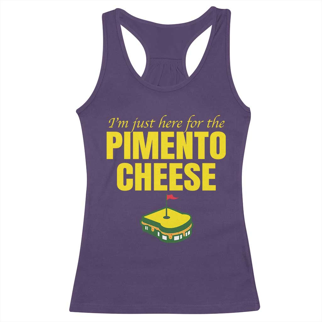 I'm Just Here For The Pimento Cheese Racerback Tank Top Funny Golf Foodie