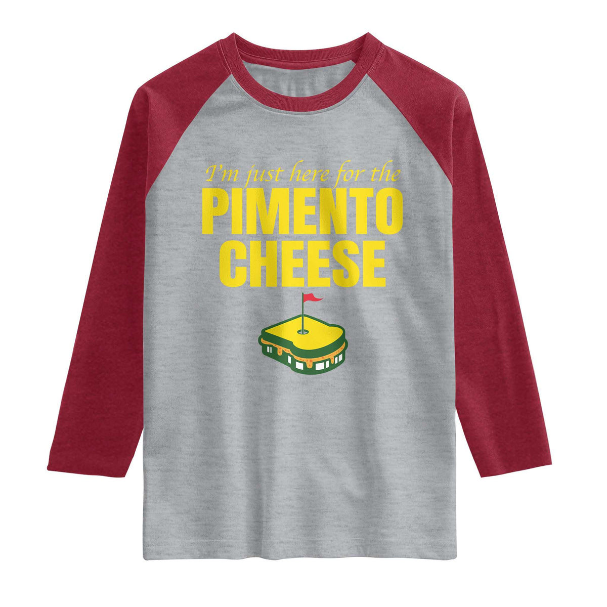I'm Just Here For The Pimento Cheese Raglan Shirt Funny Golf Foodie
