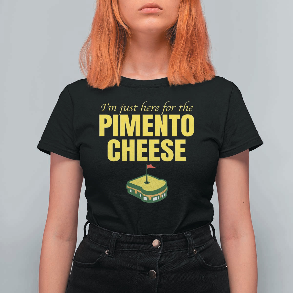I'm Just Here For The Pimento Cheese T Shirt For Women Funny Golf Foodie