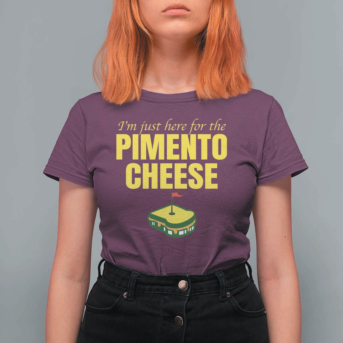 I'm Just Here For The Pimento Cheese T Shirt For Women Funny Golf Foodie
