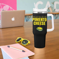 I'm Just Here For The Pimento Cheese Tumbler With Handle Funny Golf Foodie