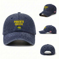 I'm Just Here For The Pimento Cheese Washed Cotton Baseball Cap Funny Golf Foodie
