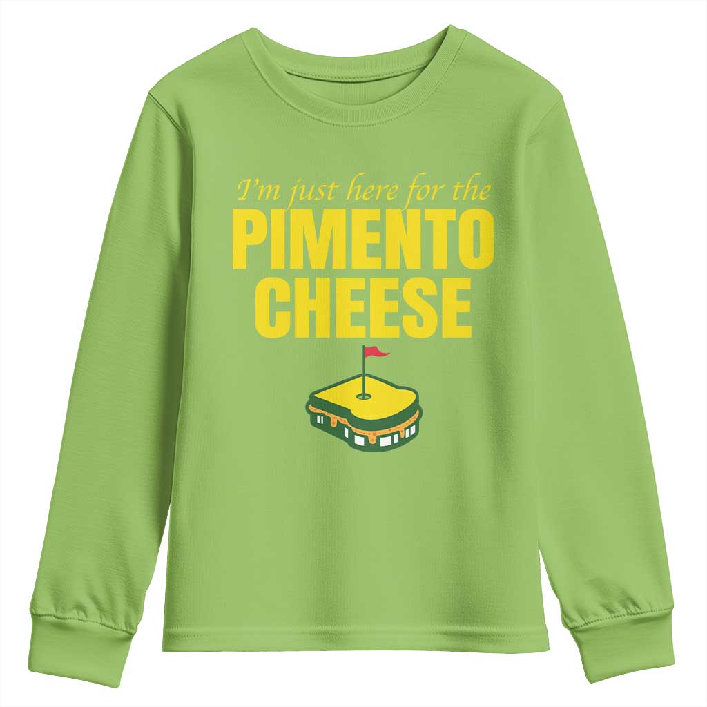 I'm Just Here For The Pimento Cheese Youth Sweatshirt Funny Golf Foodie