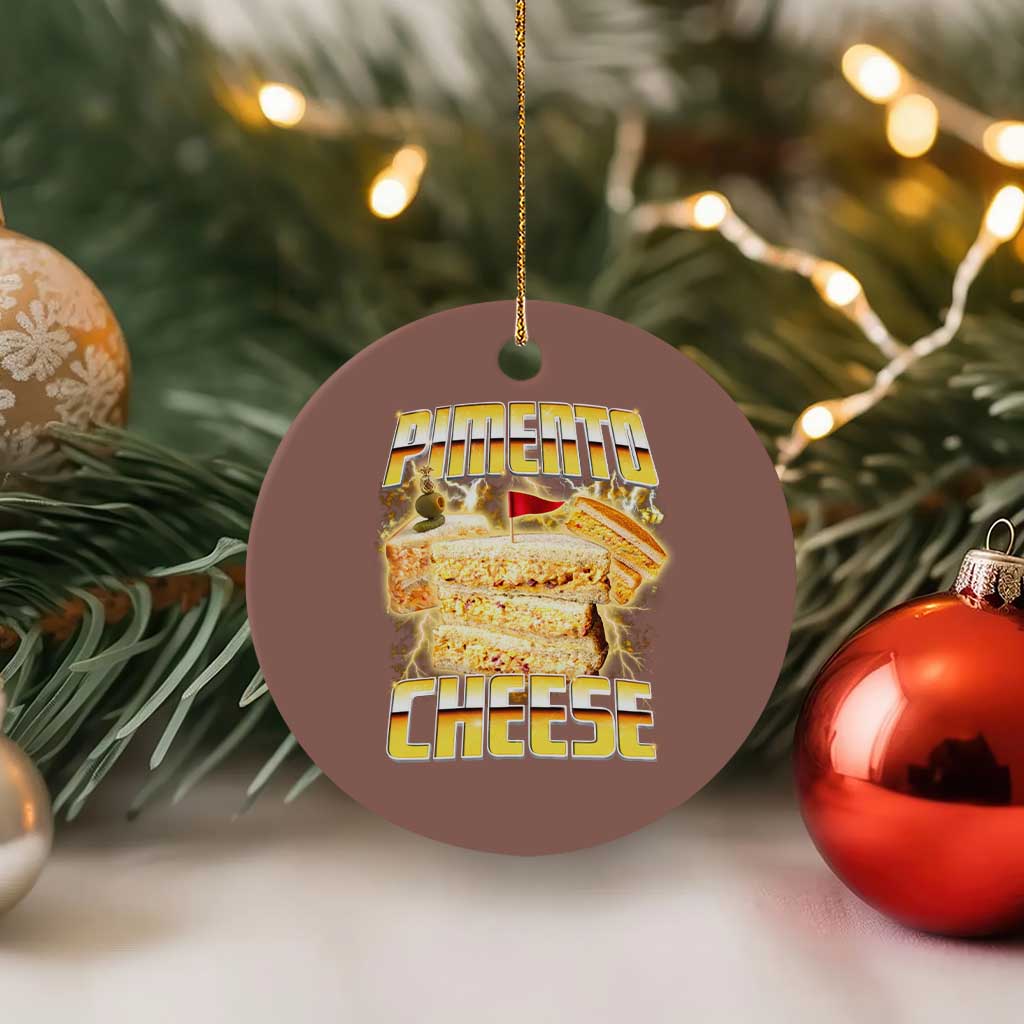 Pimento Cheese Ceramic Ornament Funny Cheesemonger Cheese Lovers Bootleg Art